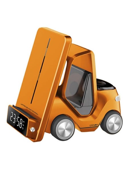 Universal Wireless Charger Station Compact and Portable Fast Charging Dock for High Efficiency Wide Compatibility, Orange