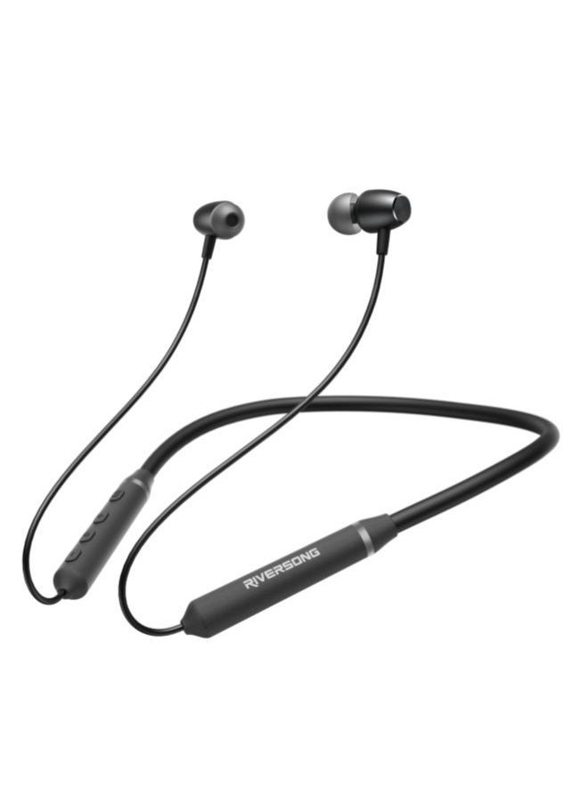 RIVERSONG Steam M1 In-Ear Bluetooth Neckband Earbuds, Environmental Noise Cancellation, 6 EQ Modes, 30H Playtime, Waterproof 