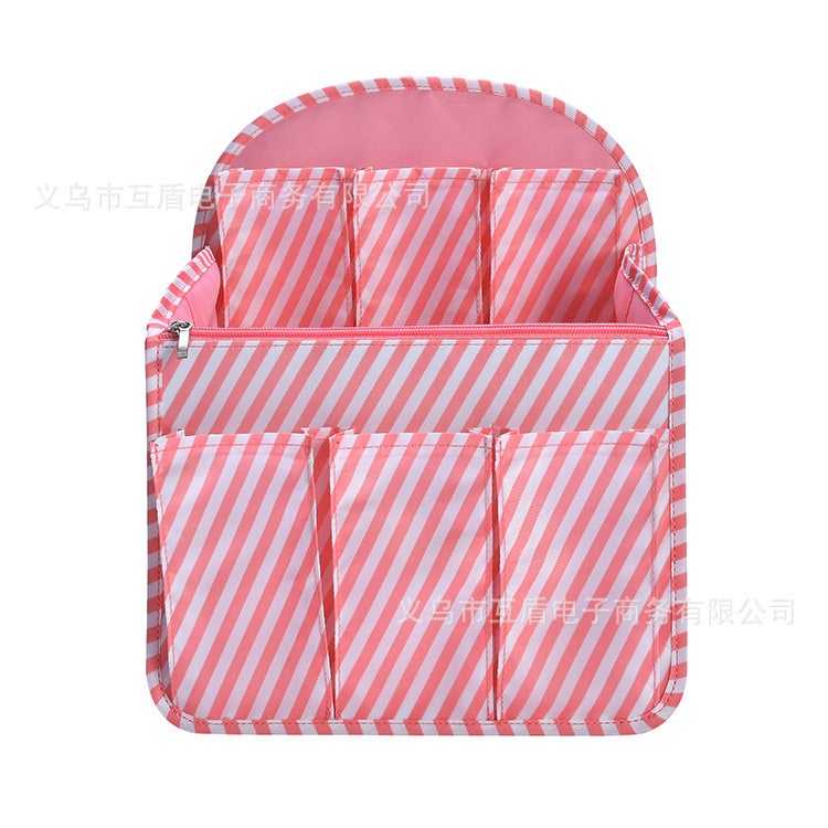 Travel Backpack Organizer Insert Bag Large A Pink Stripe