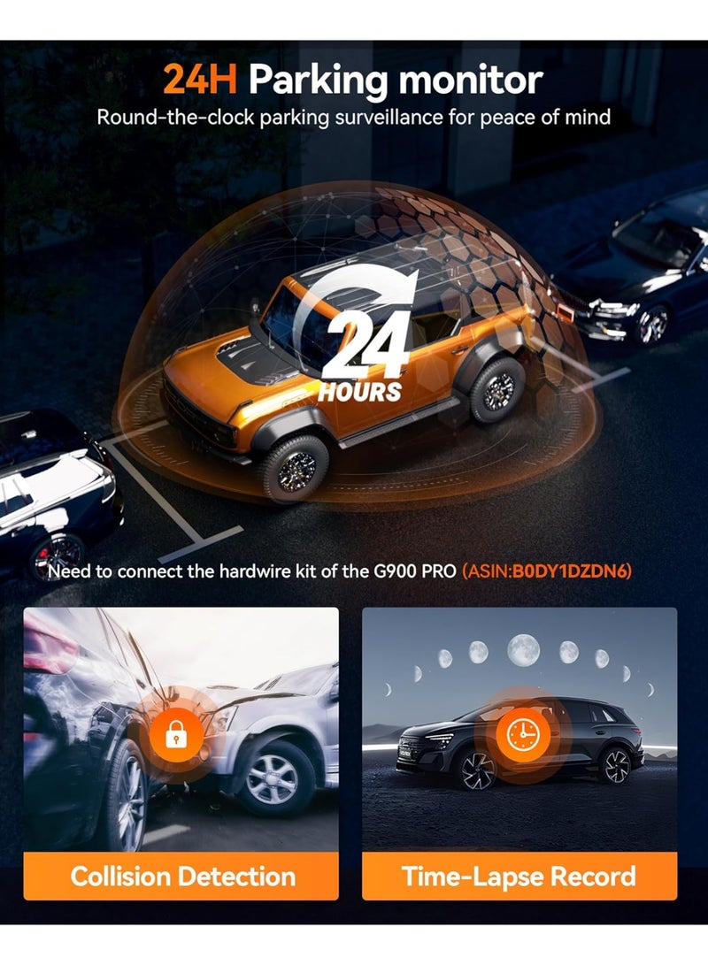 وولف بوكس كاميرا احتياطية للوحة القيادة مع مرآة - Image 4