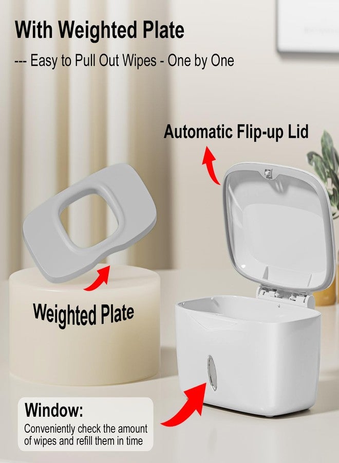 Seposeve Wipes Dispenser with Weighted Plate, X2 PRO, Seposeve Perfect Pull Baby Wipe Holder, Refillable Wipe Container, Keeps Wipes Fresh, One-Handed Operation. Non-Slip, Easy Open/Close Wipes Case, Grey - Image 3