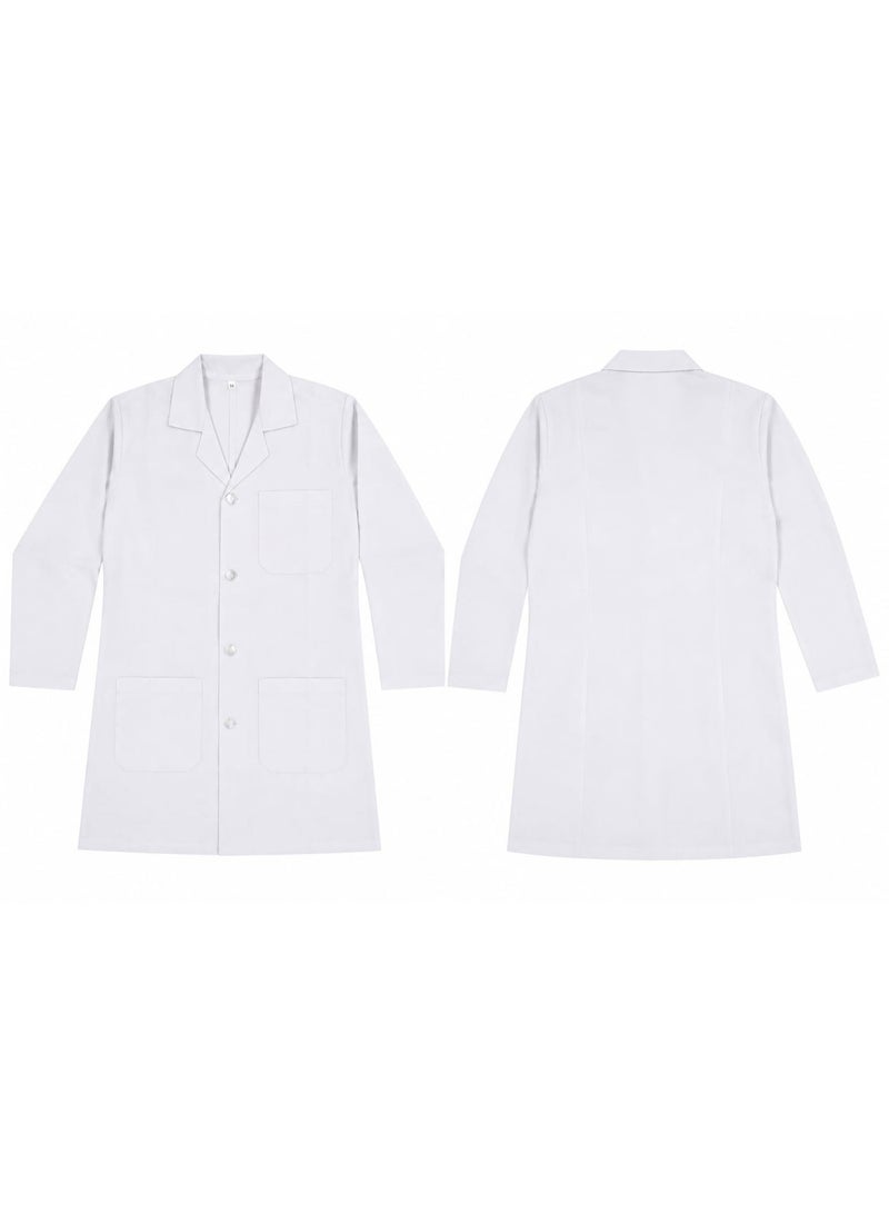 White Cotton Lab Coat - Image 3