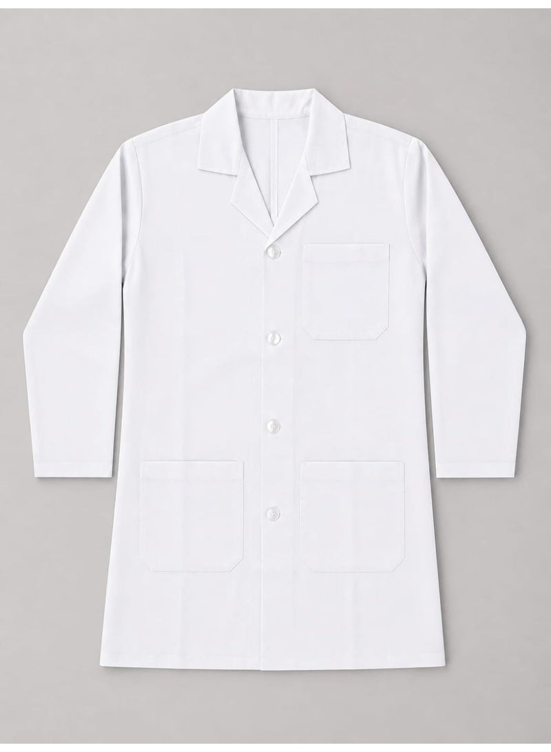 White Cotton Lab Coat - Image 2