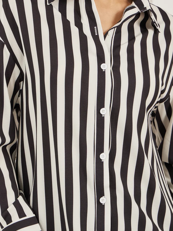 Styli Styli Women Striped Long Sleeve Regular Fit Shirt