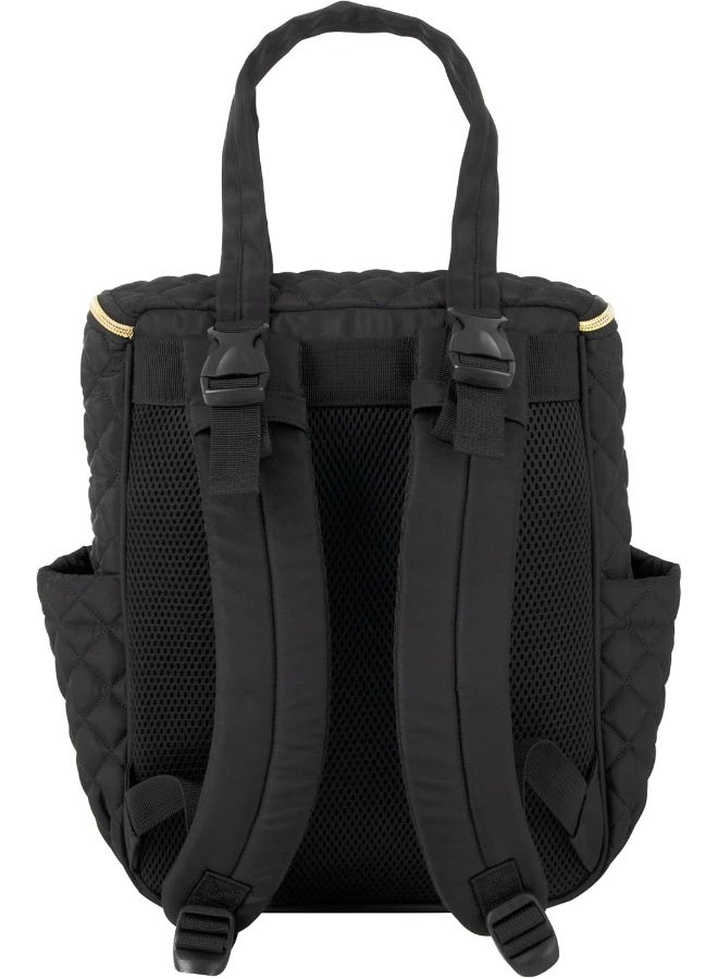 Jessica Simpson Quilted Diaper Bag Backpack with Insulated Pockets, Portable Changing Pad, Stroller Straps, Organizer Insert 3 Pc. Set - Image 5