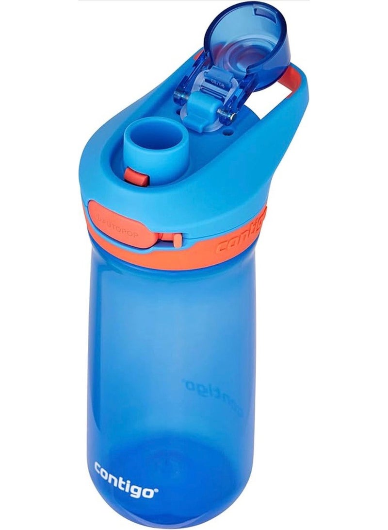 كونتيجو زجاجة مياه للاطفال بغطاء مانع للتسرب من امنة للغسل في غسالة الصحون تناسب معظم حاملات الاكواب 14oz - Image 2