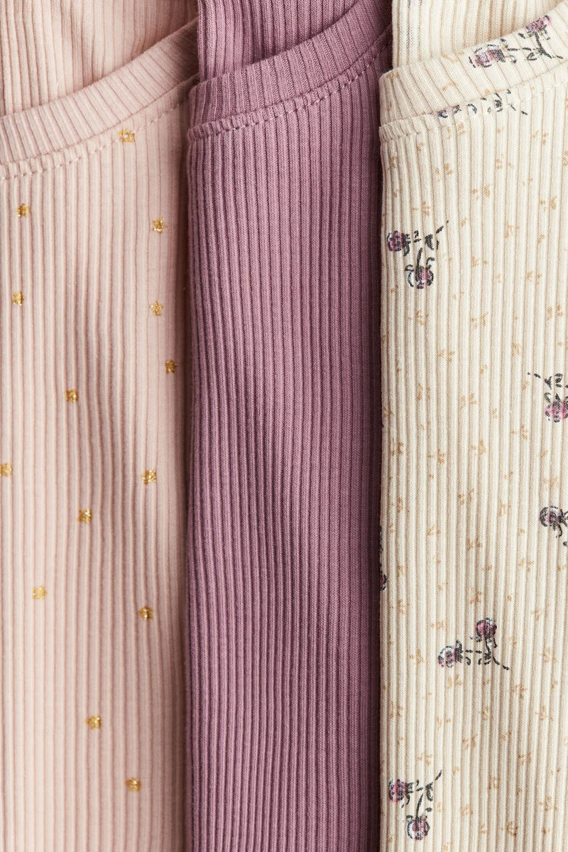 اتش اند ام بلوزة جيرسيه بحواف مكشكشة - عبوة من 3 قطع