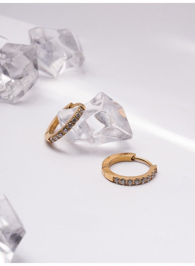 PALMONAS 18k Gold Tone Plated Halo Trace Hoops

 for Women - Image 4