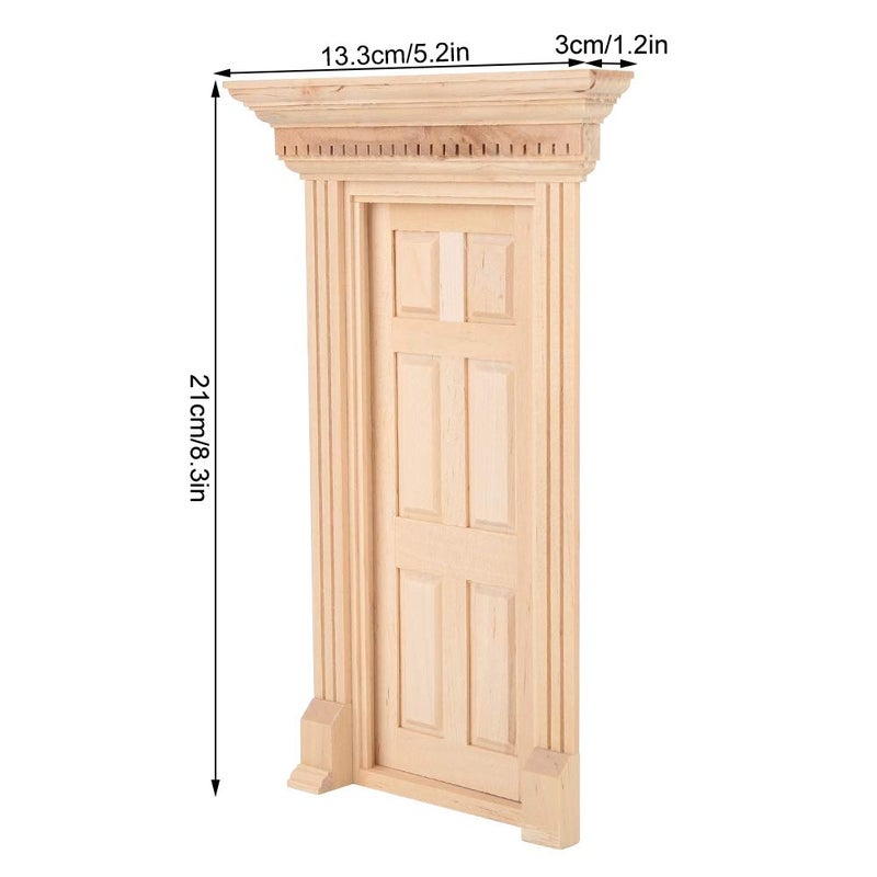 GLOGLOW Miniature Wooden Fairy Door, Unpainted DIY Dollhouse Accessory, Small Decor for Home Craft Projects - Image 4