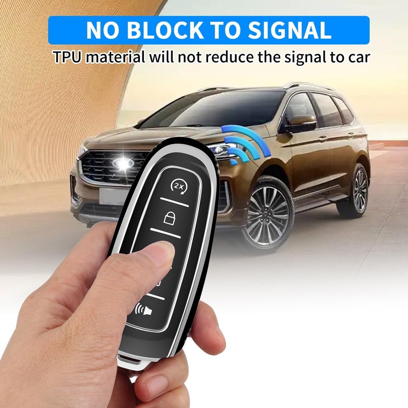 QBUC Soft TPU Key Fob Cover for Ford Vehicles - Image 4