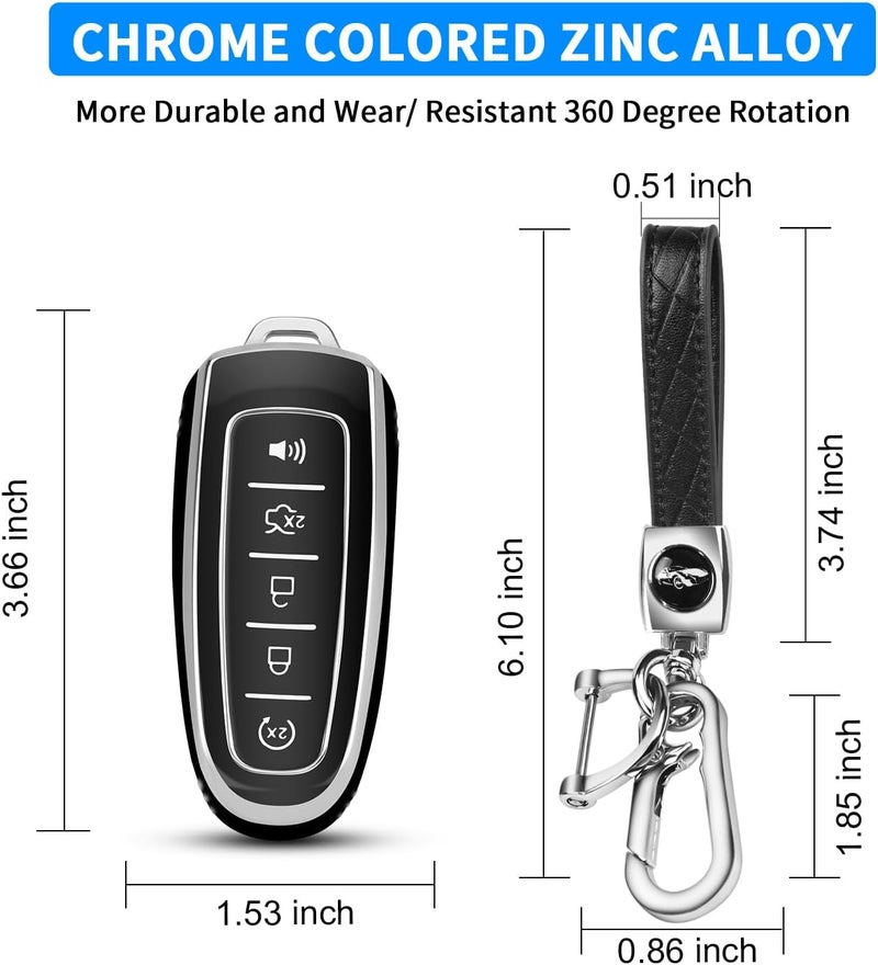 QBUC Soft TPU Key Fob Cover for Ford Vehicles - Image 3