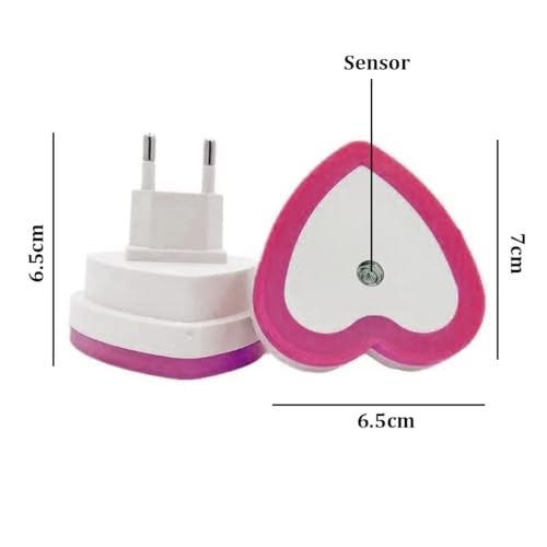 fizzytech Smart Motion Sensor LED Light Bulb with Automatic On/Off and Dimmable Pink Glow, Energy Efficient 7W LED Bulb for Home, Stairs, Kitchen, Bathroom, Wardrobe Lighting(Heart Pink Pack-2) - Image 5