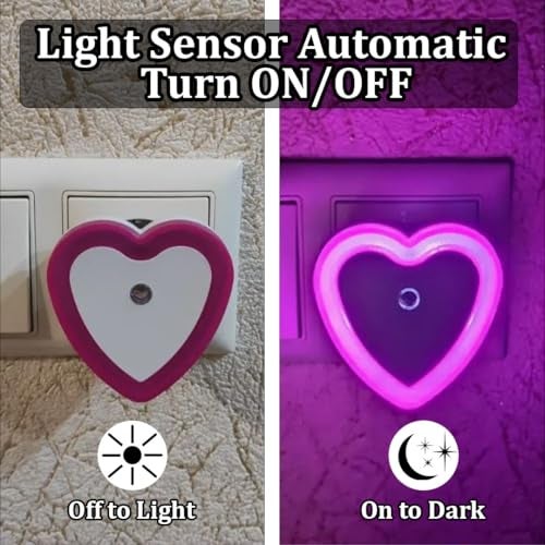 fizzytech Smart Motion Sensor LED Light Bulb with Automatic On/Off and Dimmable Pink Glow, Energy Efficient 7W LED Bulb for Home, Stairs, Kitchen, Bathroom, Wardrobe Lighting(Heart Pink Pack-2) - Image 4