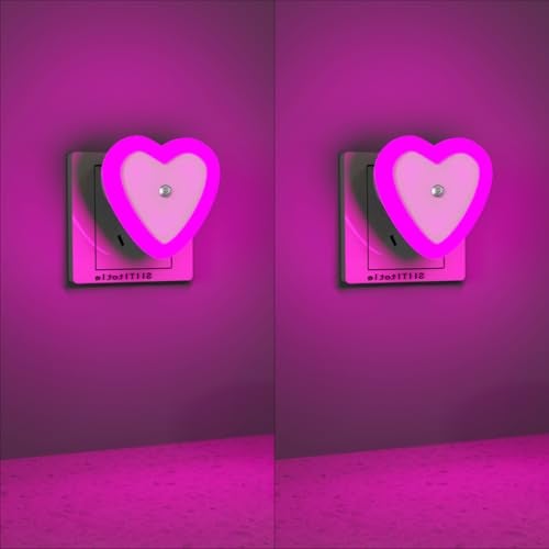 fizzytech Smart Motion Sensor LED Light Bulb with Automatic On/Off and Dimmable Pink Glow, Energy Efficient 7W LED Bulb for Home, Stairs, Kitchen, Bathroom, Wardrobe Lighting(Heart Pink Pack-2) - Image 1