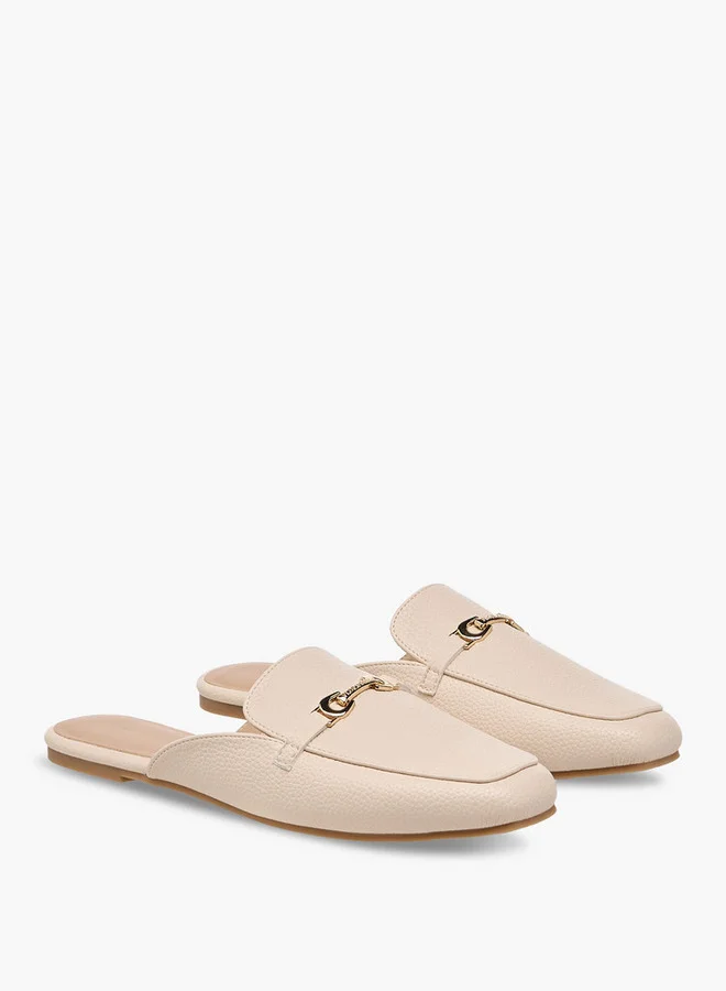فلورا بيلا من شو إكسبرس Women Textured Slip-On Mules with Metal Accent