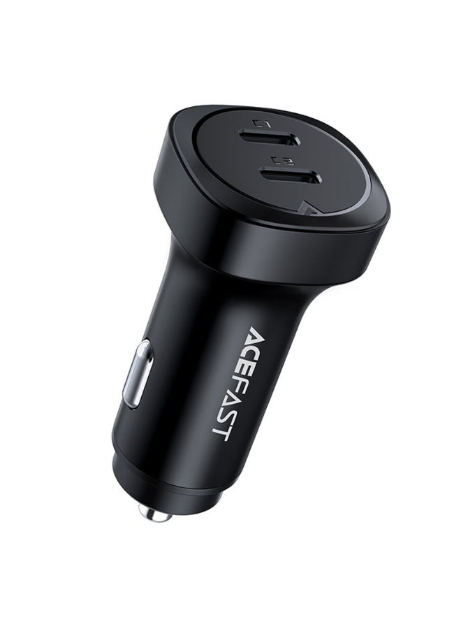 ACEFAST Fast Charge Car Charger B2 72W Total Output, 2Ports 2USB-C, Fast Cooling, Good Heat Dissipation & Fast Charging - Black - Image 4
