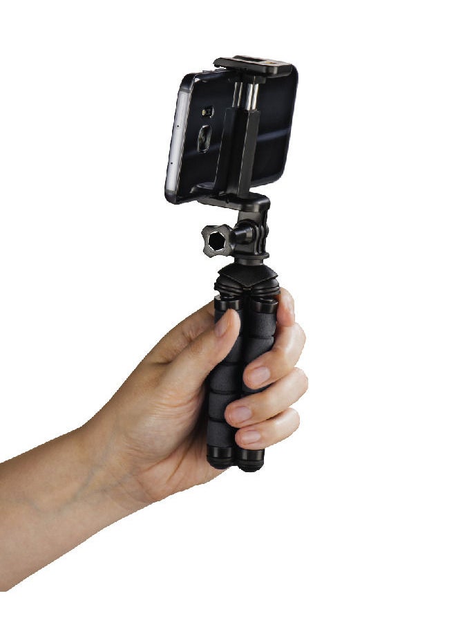 Hama - Flex Mini-Tripod for Smartphone and GoPro, 14 cm, black - Image 1