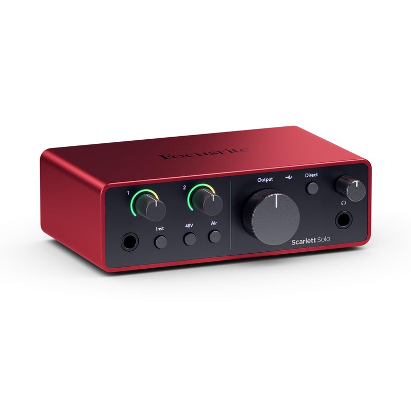 Focusrite Scarlett Solo 4th Gen USB Audio Interface, for the Guitarist, Vocalist, or Producer — High-Fidelity, Studio Quality Recording, and All the Software You Need to Record - Image 1