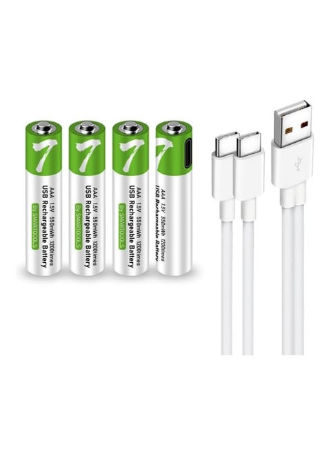 Rechargeable Batteries 1.5V 750mAh Lithium Battery USB Fast Charging High Capacity