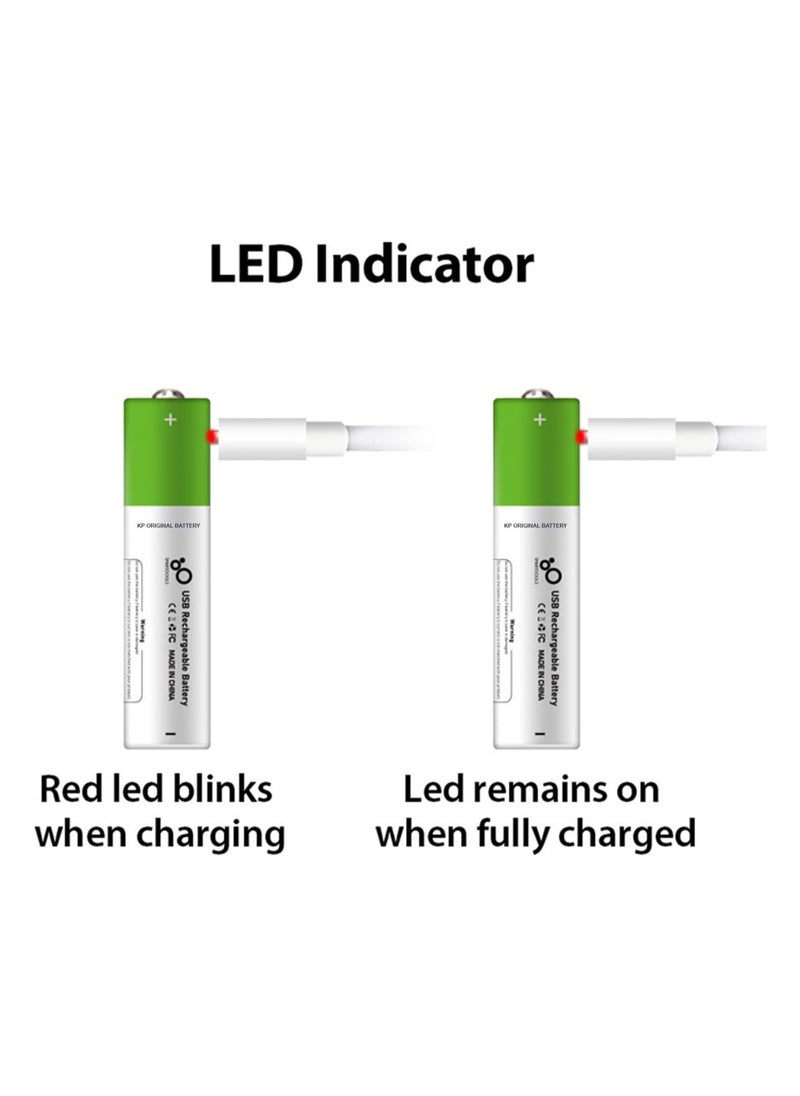 Rechargeable Batteries 1.5V 750mAh Lithium Battery USB Fast Charging High Capacity