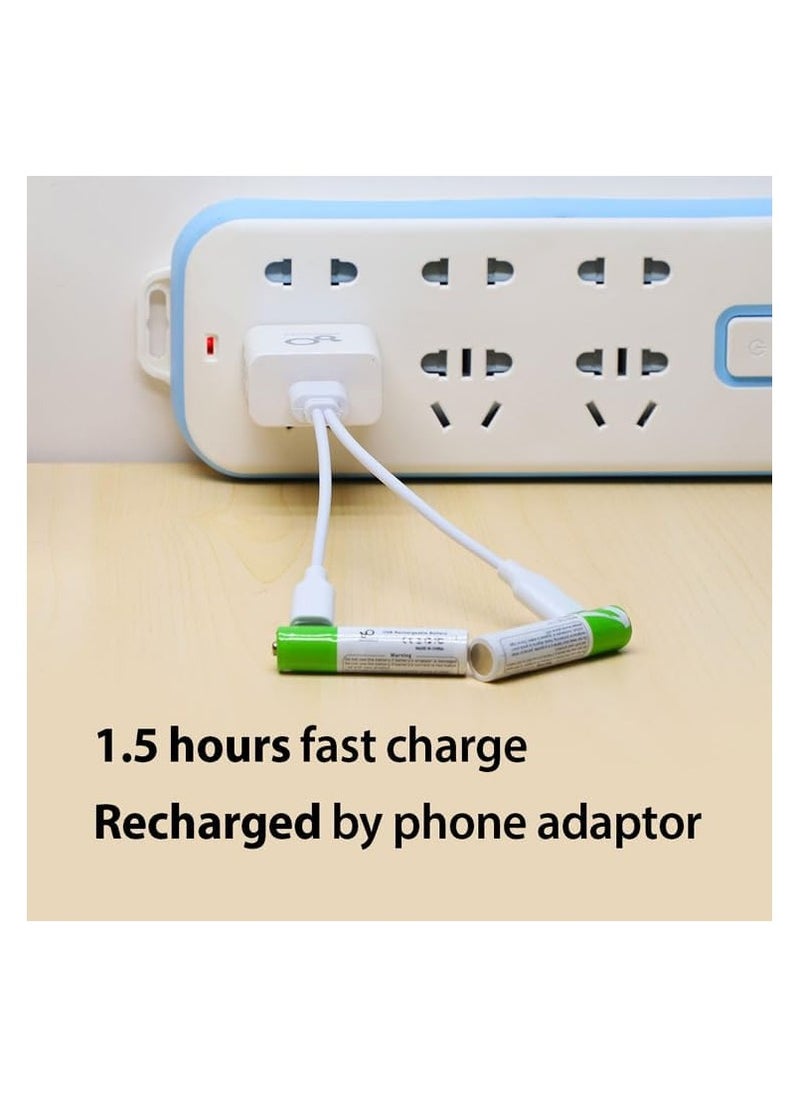 Rechargeable Batteries 1.5V 750mAh Lithium Battery USB Fast Charging High Capacity