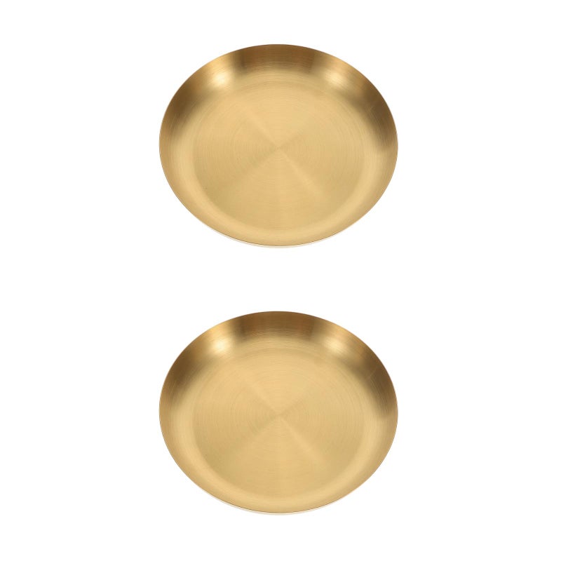 2pcs Plates Korean Bbq Hot Pot Plate Plate Plate Plate Buffet Restaurant Sushi Pasta Stainless Steel Dinner Plates Platter - Image 1