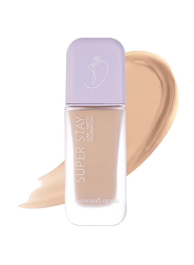 DAWANG ROSE Super Stay Lumi-Matte Foundation, Matte Waterproof Foundation, Longwear Transfer-Proof, With Medium To Full Coverage, Oil-Control & Lightweight, Liquid Foundation Makeup For Normal/Oily Skin, (#01, 30G) - Image 1