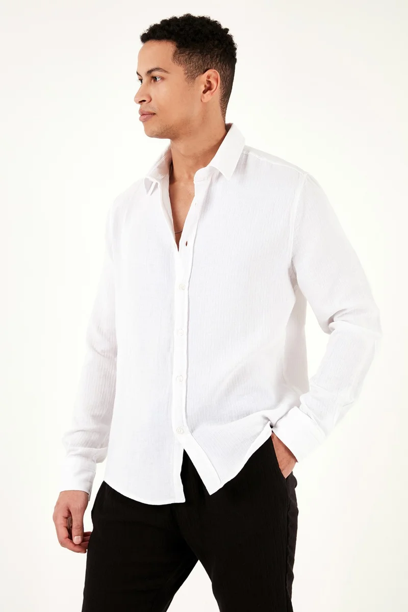 Buratti 100% Cotton Regular Fit Shirt Men's Shirt CF24S127804