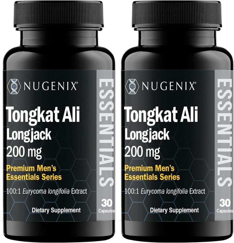 Nugenix Essentials Tongkat Ali for Men Support for Mens Health Longjack Eurycoma Longifolia Extract 60 Count - Image 1