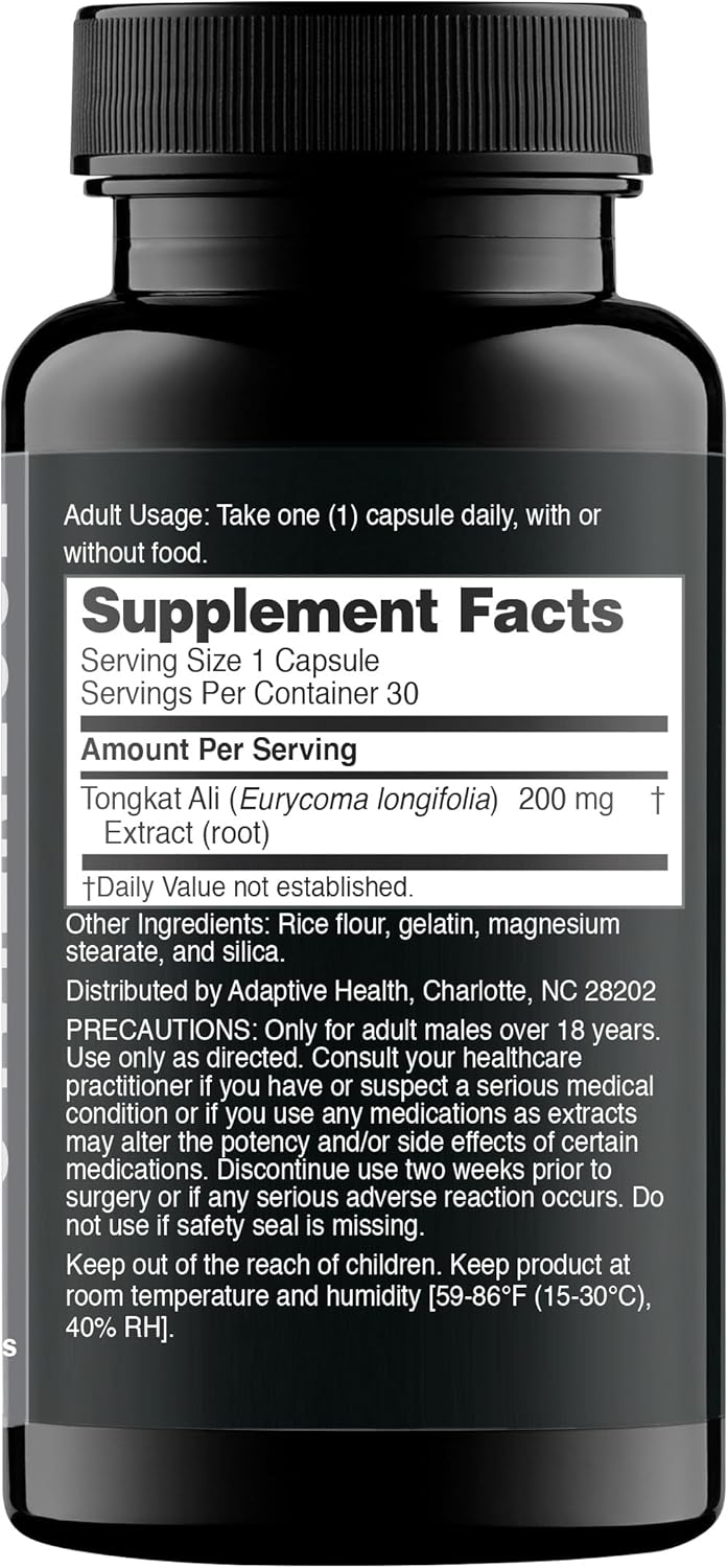 Nugenix Essentials Tongkat Ali for Men Support for Mens Health Longjack Eurycoma Longifolia Extract 60 Count - Image 2