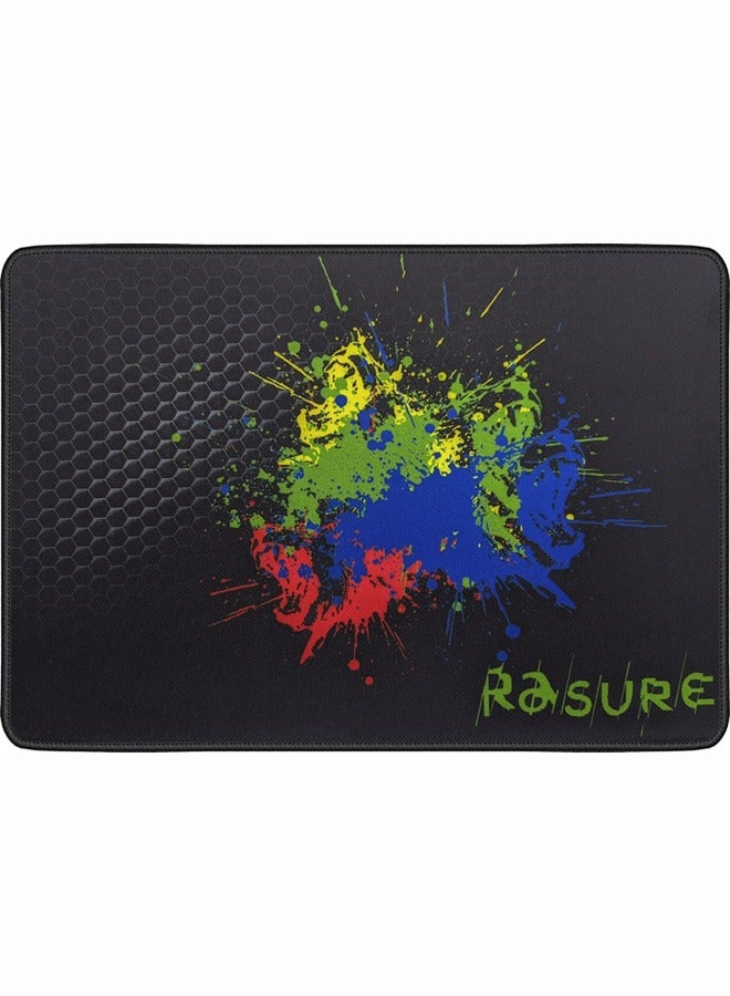 Gaming Mouse Pad with Stitched Edge, Comfortable Mouse Pads with Non-Slip Rubber Base, Washable Mousepads Bulk with Lycra Cloth, Mouse Pads for Computers, Laptop, Mouse  - Image 1