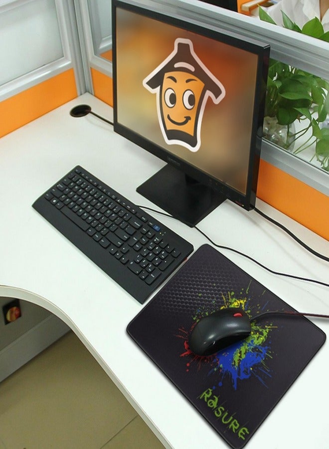 Gaming Mouse Pad with Stitched Edge, Comfortable Mouse Pads with Non-Slip Rubber Base, Washable Mousepads Bulk with Lycra Cloth, Mouse Pads for Computers, Laptop, Mouse  - Image 2