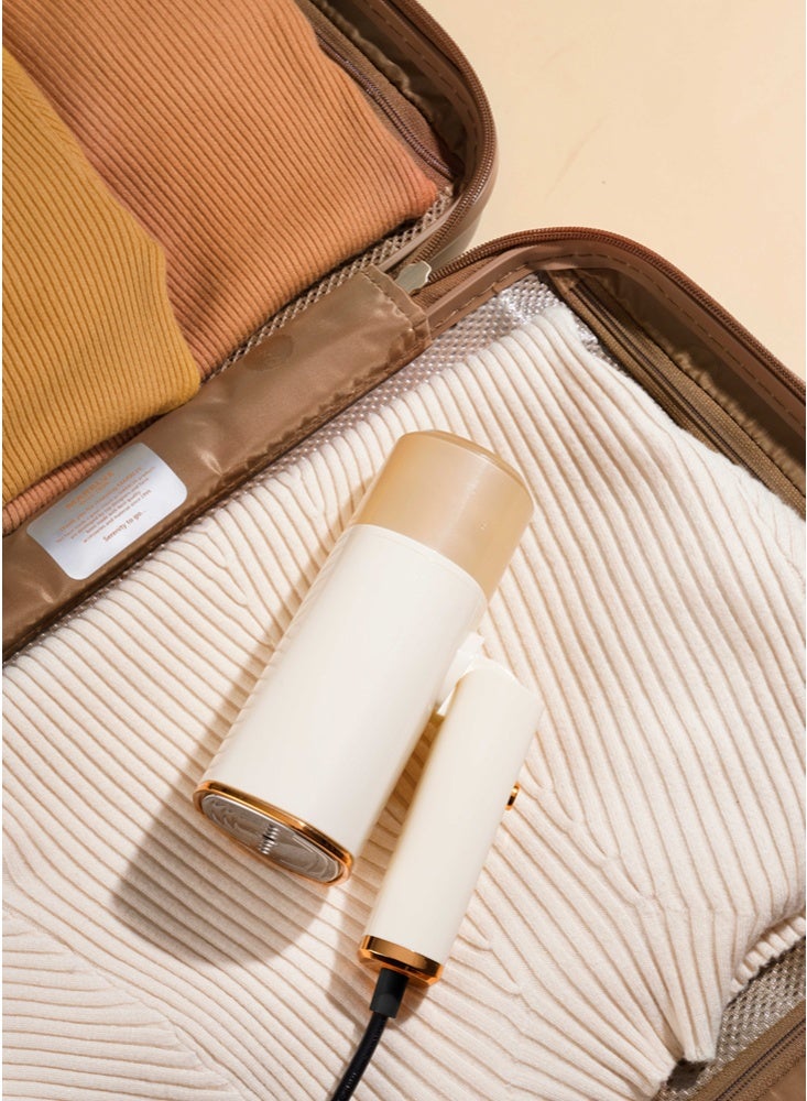 ييباو مكواة بخار محمولة صغيرة الحجم، مكواة بخار محمولة للملابس، مكواة بخار قابلة للطي بقوة 1500 واط، تسخين سريع في 15 ثانية، مزيل للتجاعيد للاستخدام المنزلي والسفر، DJ-1036 بيج - Image 3