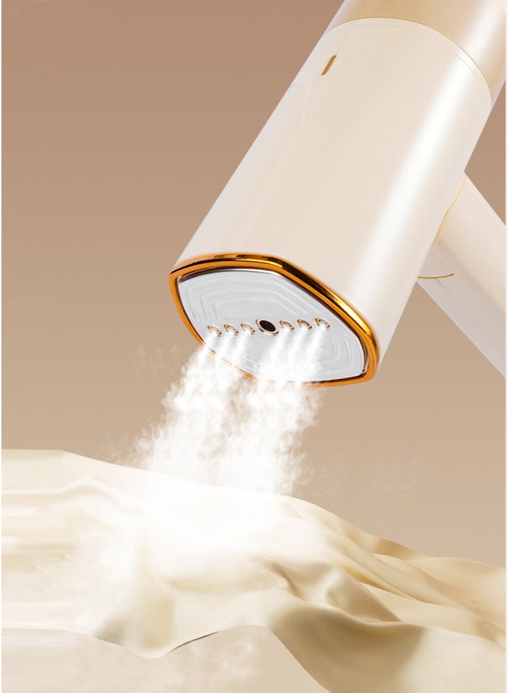 ييباو مكواة بخار محمولة صغيرة الحجم، مكواة بخار محمولة للملابس، مكواة بخار قابلة للطي بقوة 1500 واط، تسخين سريع في 15 ثانية، مزيل للتجاعيد للاستخدام المنزلي والسفر، DJ-1036 بيج - Image 4