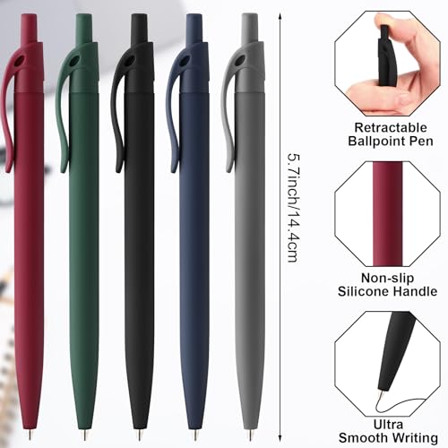 Resholder 300 Pack Black Pens Bulk Retractable No Bleed Click Black Ink Smooth Writing Ballpoint Pens for School Office Supplies, 1.0mm - Image 2