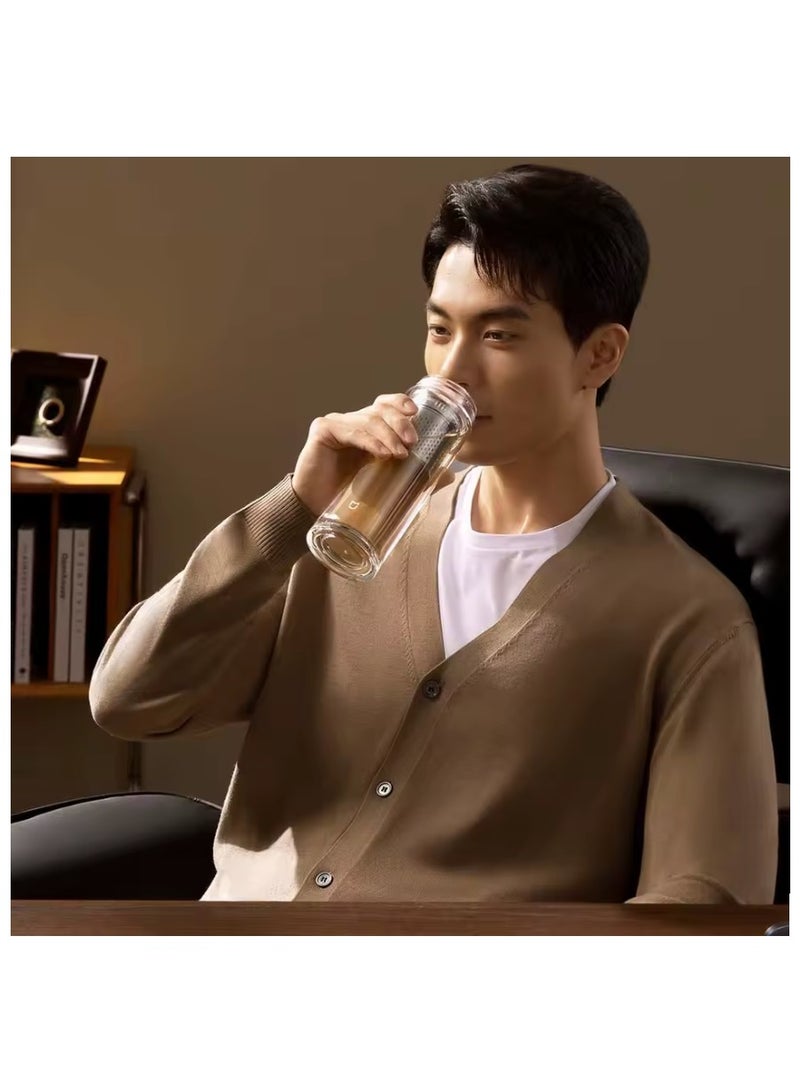 Xiaomi Mijia Portable Double-layer Glass Cup 316L Stainless Steel Material Independent Tea Storage Explosion-proof 400ml - Image 2