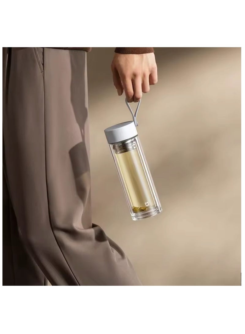 Xiaomi Mijia Portable Double-layer Glass Cup 316L Stainless Steel Material Independent Tea Storage Explosion-proof 400ml - Image 3