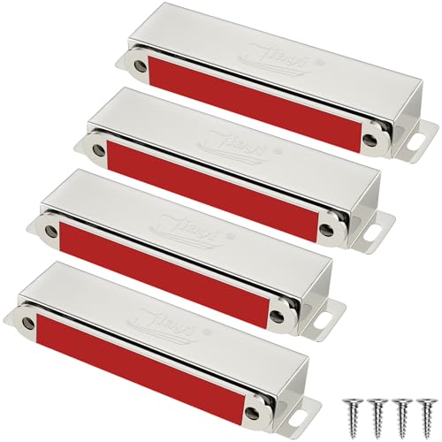 Jiayi Cabinet Door Magnets Heavy Duty 90lb Jiayi 4 Pack Magnetic Cabinet Catch Stainless Steel Door Magnetic Latches Heavy Duty Magnetic Cabinet Latch for Kitchen Cupboard Closure - Image 1