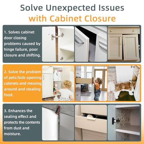 Jiayi Cabinet Door Magnets Heavy Duty 90lb Jiayi 4 Pack Magnetic Cabinet Catch Stainless Steel Door Magnetic Latches Heavy Duty Magnetic Cabinet Latch for Kitchen Cupboard Closure - Image 5