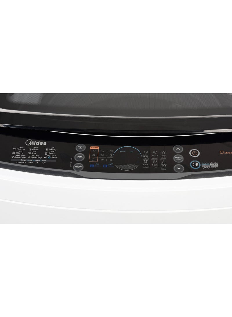 Midea Top Load Washing Machine 13KG 8 Programs Steam DD Inverter 13 kg MA200W130DWKSA White - Image 5