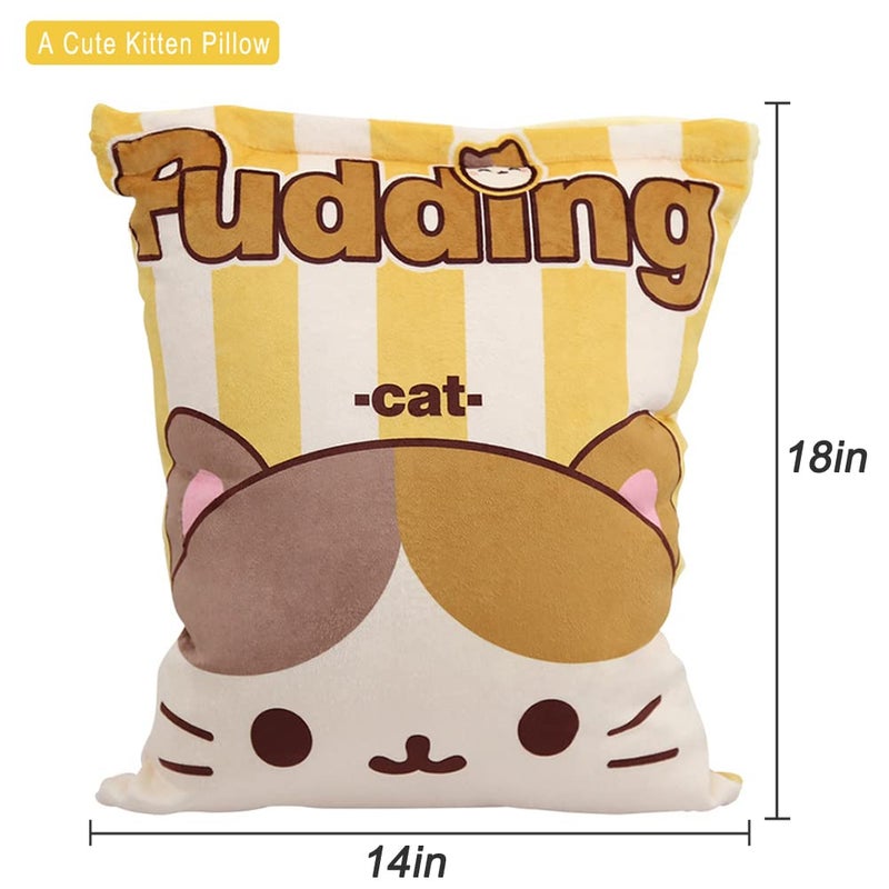REFAHB Cute Plush Pillow Throw Pillow Removable Stuffed Animal Toys Creative Gifts for Girls (Kitten) - Image 5