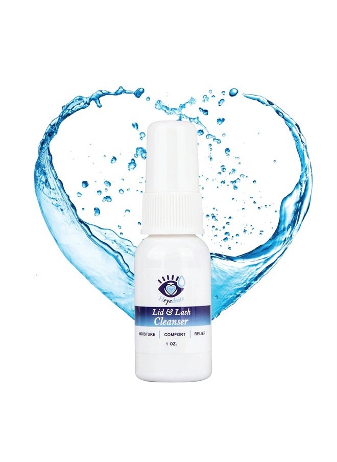 Eye Love Heyedrate Lid and Lash Cleanser Spray – Gentle, Pure Hypochlorous Acid Spray for Eye Irritation - Fast Acting, Soothing Formula - Everyday Eyelid Cleansing Spray - 1 Ounce Bottle  - Image 1