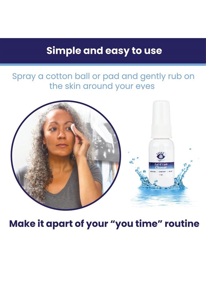 Eye Love Heyedrate Lid and Lash Cleanser Spray – Gentle, Pure Hypochlorous Acid Spray for Eye Irritation - Fast Acting, Soothing Formula - Everyday Eyelid Cleansing Spray - 1 Ounce Bottle  - Image 4