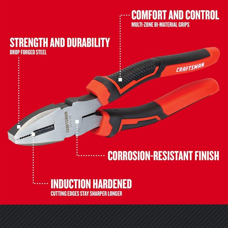 CRAFTSMAN Linesman Pliers, 8-Inch (CMHT81648) - Image 1