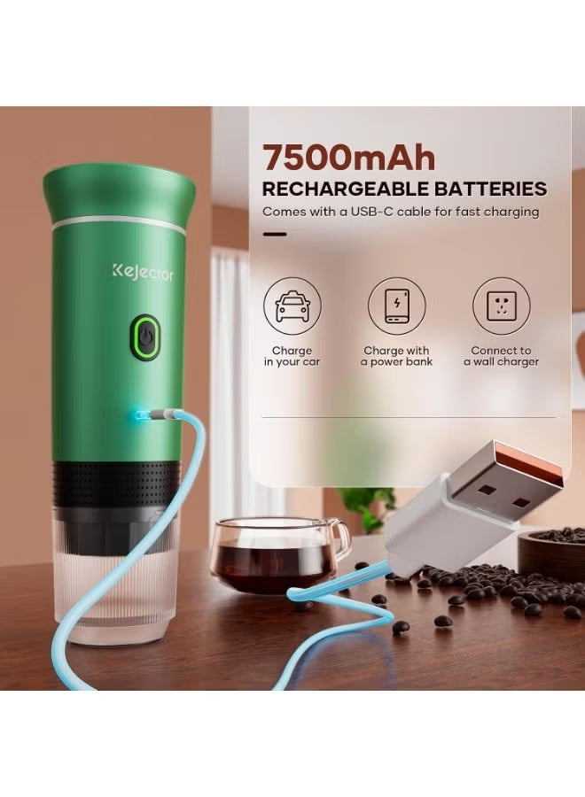 JAJEEK 3-in-1 Portable Espresso Coffee Maker KF-JN-02 – Compatible with Capsules & Ground Coffee, Built-In Water Heating, Automatic Extraction, 60ml Tank, Fast Brew for Travel & Home - Image 2