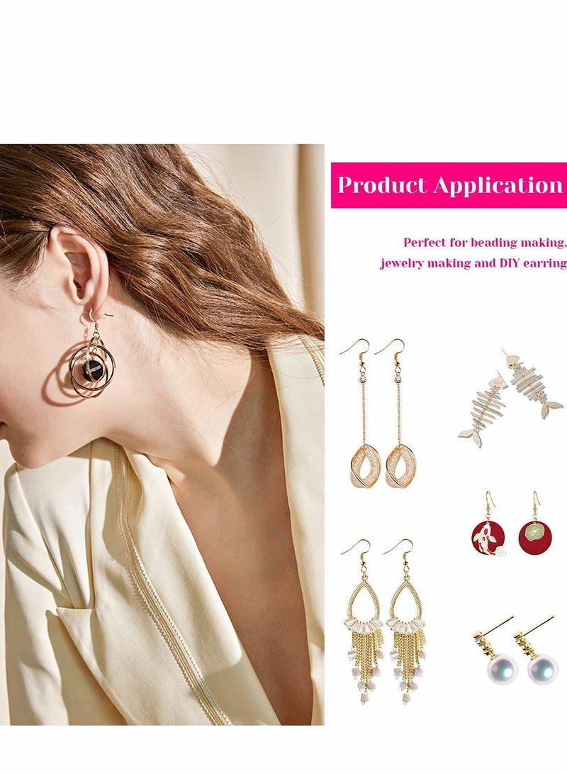 DIY Earring Making Supplies Kit - 2400Pcs Jewelry Set with Jump Rings, Post, Back, Tweezers for Women & Girls - Image 3