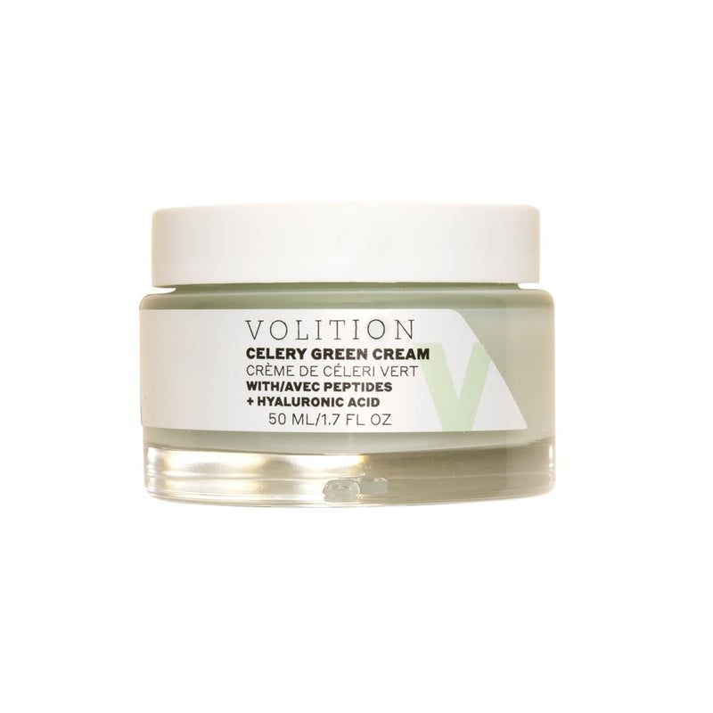 Volition Beauty Celery Green Cream with Peptides + Hyaluronic Acid | Oil-Free Facial Moisturizer for Normal to Combination Skin | Minimizes Pores, Improves Firmness & Reduces Wrinkles (1.7 fl oz) - Image 1