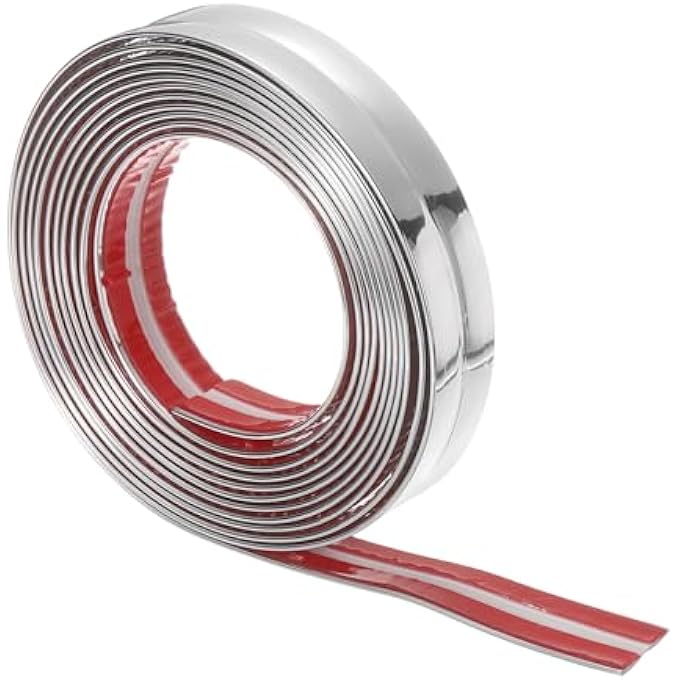 WALL MOLDING TRIM 0.8" 10 FT FLEXIBLE CAULK STRIP PEEL AND STICK WALL CORNER PROTECTOR SELF ADHESIVE WALL MOLDING STRIP FOR WALL EDGE NOOK CEILING, SILVER - Image 1