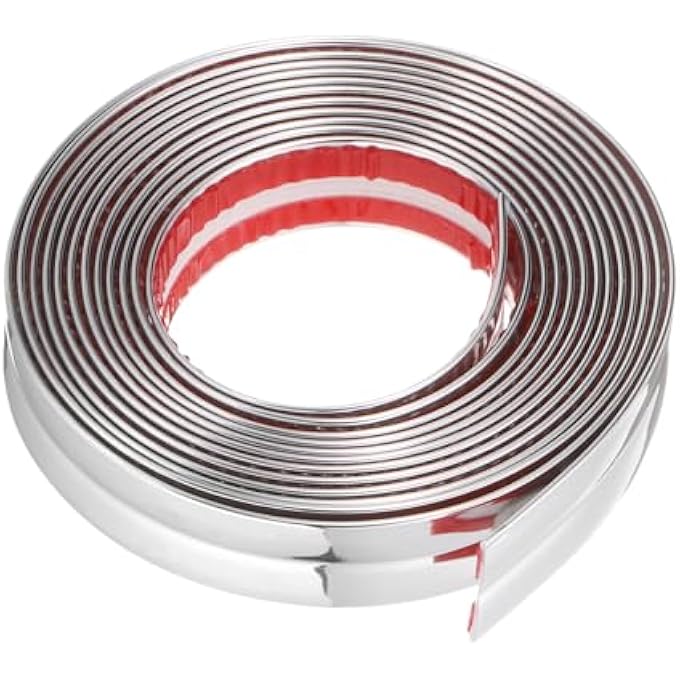 WALL MOLDING TRIM 0.8" 10 FT FLEXIBLE CAULK STRIP PEEL AND STICK WALL CORNER PROTECTOR SELF ADHESIVE WALL MOLDING STRIP FOR WALL EDGE NOOK CEILING, SILVER - Image 3