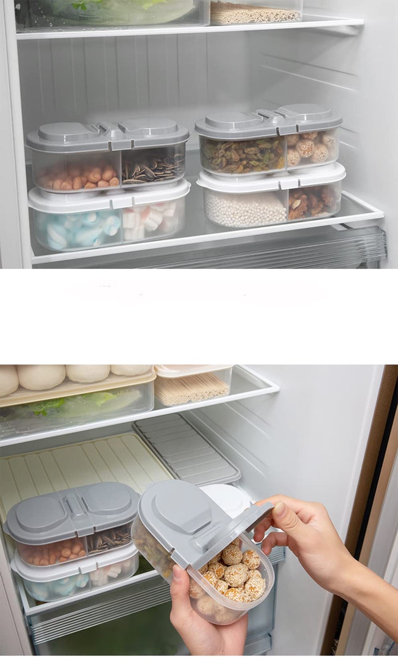 MosQuick® Set of 2 Reusable Plastic Food Storage Containers with Lids,Refrigerator Crisper Box Fresh Snacks Fruit Storage Box, Transparent - Image 4